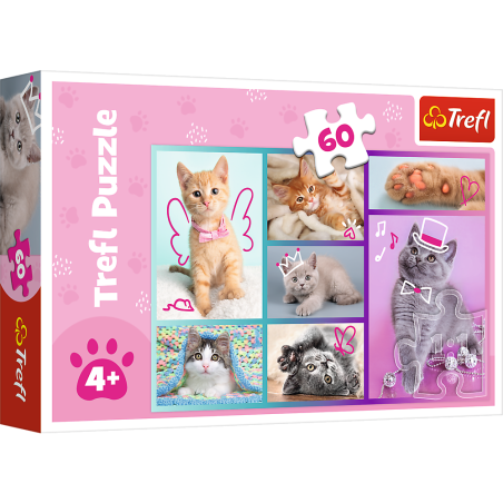 TREFL dėlionė "Katės", 60 det.