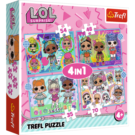 TREFL dėlionė 4in1 "LOL Surprise"