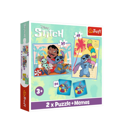 TREFL 2in1 "Disney Stitch", dėlionė + memo kortelės