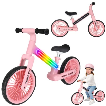 Balansinis dviratis "Trike Fix Glow LED", rausvas
