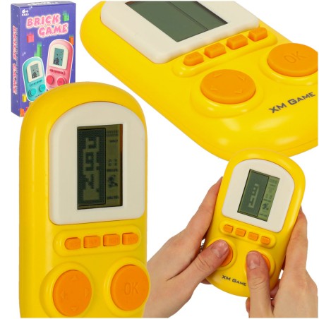 Mini elektroninis žaidimas "Tetris" (geltonas)