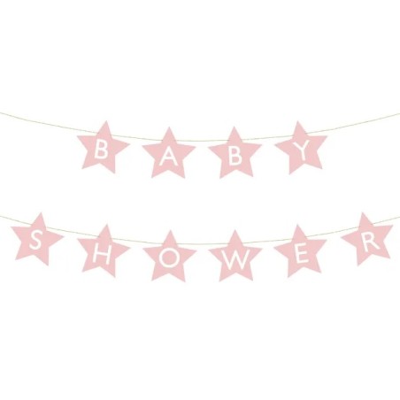 Girlianda "Baby shower", rausva