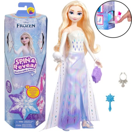 Frozen lėlė Elza su siurprizų rinkiniu „Spin & Reveal”